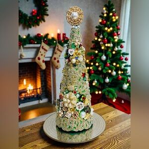 HANDMADE Jewel-Embellished Holiday Tree